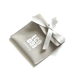 China Custom printed envelope suede jewelry pouches with ribbon on sale