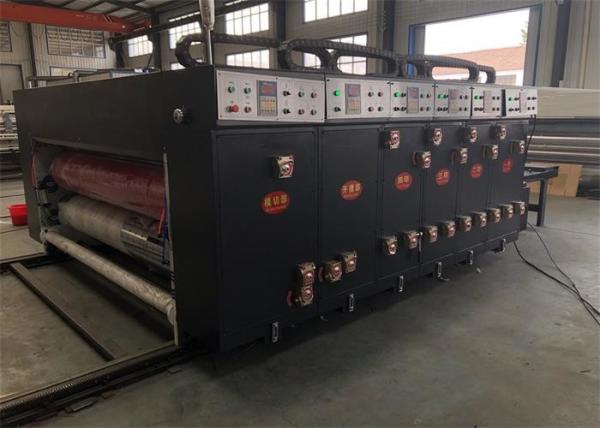 Cheap Electric Driven 4 Color Flexo Printing Machine , Flexo Printer Slotter Die Cutter for sale