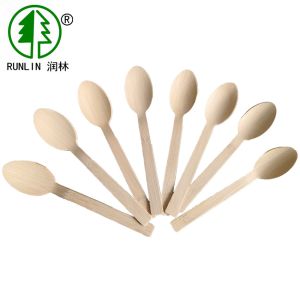 China Eco Temperature Resistance Bamboo Handle Flatware Set 9CM X 2CM Long Handle Bamboo Spoon on sale