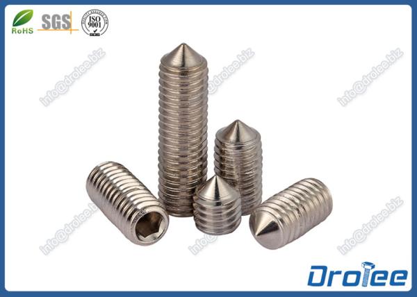 Cheap 304/316 Headless Hex Socket Set Screw with Flat Point for sale