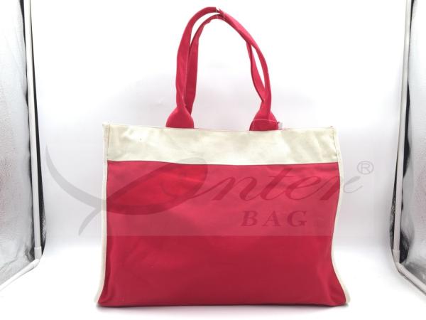 Cheap Red Canvas Travel Tote Bags Slides Over Luggage Handle Customized Logo for sale