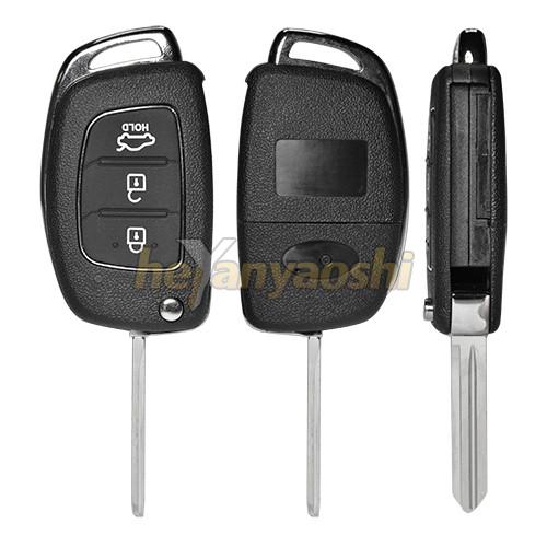 Cheap Hyundai 3Buttons Smart Key Shell with Emergency Key Insert for sale