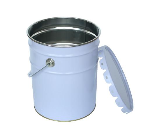 Cheap ISO 20 Litre Empty Paint Bucket 0.43mm Square Metal Bucket With Lid for sale