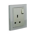 1 Gang Uk Standard Power Socket With Switch / Neon 13Amp