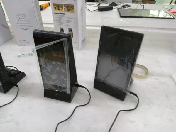 Cheap Desktop Dual Sided LCD Touch Screen Advertising Kiosk with WLED Backlight for sale