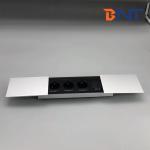 2021 new integrative double slip lid desktop embedded socket with usb