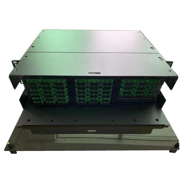 Cheap 3RU MPO MTP Patch Panels 108F Fiber Patch Panel SC APC Holds 9 LGX Adapter for sale