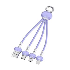 China Usb 2.0 Type C Cable Keychain Data Cable Liquid Silicone 13cm Android 8pin on sale