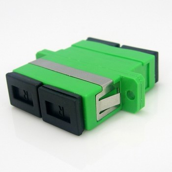 Green Duplex Apc SC Fiber Optic Adapter Single Mode For FTTH FTTB FTTX Network