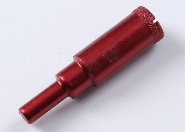 Cheap Red Color Brazed Diamond Core Bits Sharp Threaded High Hardness M14 Or Hexagon Shank for sale