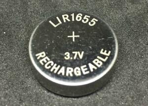 High Output Power Li Ion Button Cell LIR1655  100mAh More Than 500 Cycles