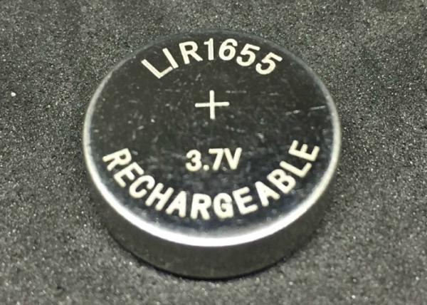 Cheap High Output Power Li Ion Button Cell LIR1655  100mAh More Than 500 Cycles for sale