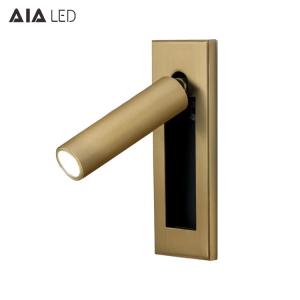 China Adjustable recessed led reading light/flexible bed wall light/led bedside wall light hotel on sale