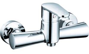 Best Brass Material Chrome Finish Modern Style Wall Mounted Shower Mixer T2014 wholesale