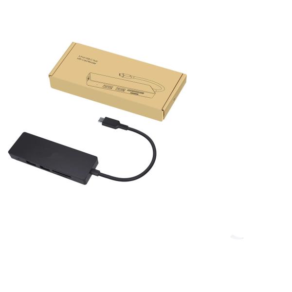 Cheap Aluminum Alloy USB Type C Adapter Hub with USB 3.0 SD TF Type C Devices Support for sale