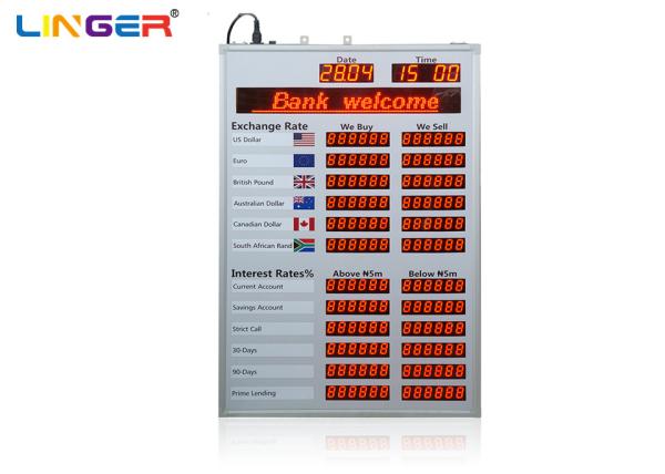 Cheap Aluminum Frame Indoor Led Excharge Rate Display Board With 12 Rows And 2 Columns for sale
