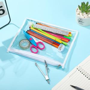 Zipper Pouches Pencil Pouches PVC Makeup Pouch Envelopes Folder Storage Multi Purpose Pouch Document File Organization