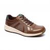 Brown Antiskid Genuine Breathable Leather Shoes Lace Up Type for sale