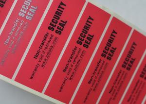 Glossy Security Sealing Non Residue Security Labels With Custom Logo And Printings
