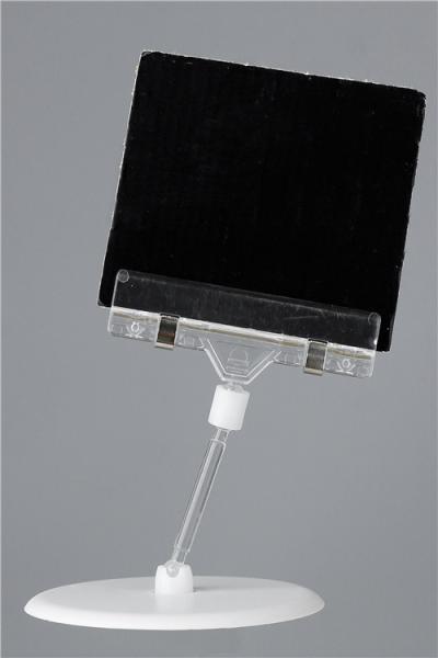 Cheap POS Table Display Stands , Top Clip Sign Holders PC for Retail Counter for sale