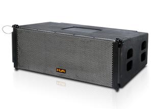 Dual 12  black  Active  Line Array  Speakers