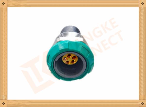 Cheap Self Locking 5 Pin Waterproof Circular Connector / Push Pin Connector for sale