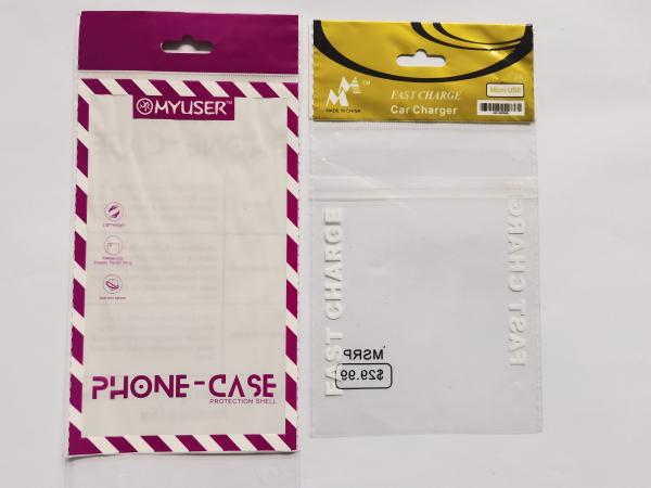 Cheap Cellphone Accessories BOPP Plastic Header Bag low Heat sealing temperature for sale