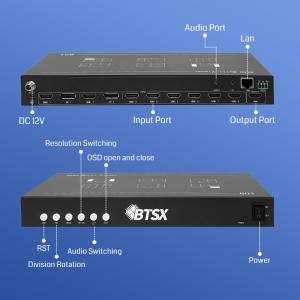 IP Control Method Video Wall Controller for Seamless Video Switching Between Inputs 70mm W ×140mm D ×25mm H