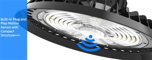 China 5 Years Warranty No UV or IR UFO LED High Bay Light CE CB SAA TUV GS With Pluggable Motion Sensor on sale