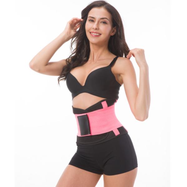 Cheap Pink Lumbar Elastic Waist Support Belt With FCC Certification for sale