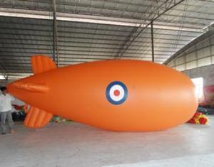 Inflatable advertising blimp / inflatable giant helium airplane / flying orange 5mL blimp
