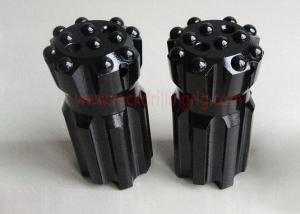 Forging Thread Button Bit / Rock Drilling Retractable Button Bits Black Color