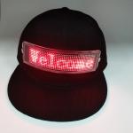 Flashing scrolling message LED cap which canbe changed the message by client's