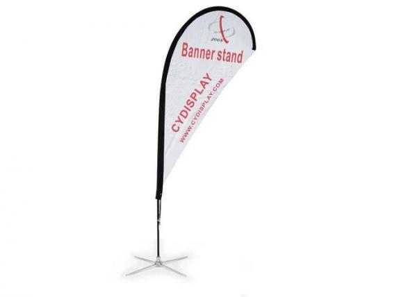 Cheap Outdoor Commercial Flags And Banners , Portable Advertising Feather Flags With Bracket for sale