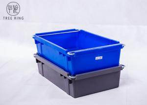 Best Handheld Collapsible Plastic Crate With Swing Bar，Versa Large Plastic Storage Crates wholesale