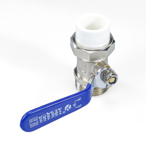 Cheap DN 10 High Pressure PPR Double Union Ball Valve 10 Year Warranty for sale