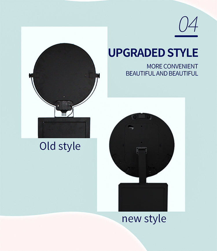 12.9'' Portable Photo Booth Shell Stand For Ipad Portable Selfie Booth Music Sync