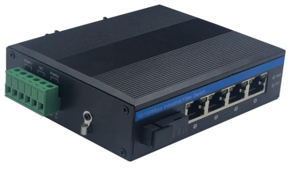 Cheap 5 Port Industrial Network Switch Hub 10/100Mbps SC Connector Unmanaged Realtek Based for sale