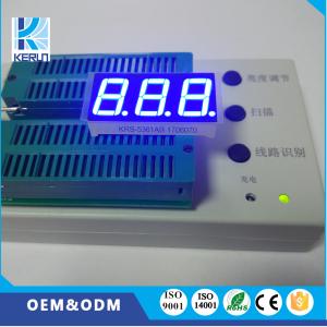 Best Multiplexing Blue 3 Digit 7 Segment LED Displays 12 Pins 9.2mm Height wholesale