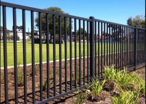 Best 2.1x2.4m Black Steel Fence Steel Pool Fence Panels With Square Tube Frame wholesale