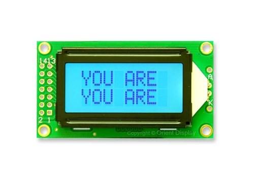 Cheap 8 X 2 Grey Mode STN LCD Display 6'Clock Viewing Angle S6A0069 Controller ISO Standard for sale
