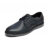 Navy Mens Breathable Leather Shoes Antiodor Antiskid for sale