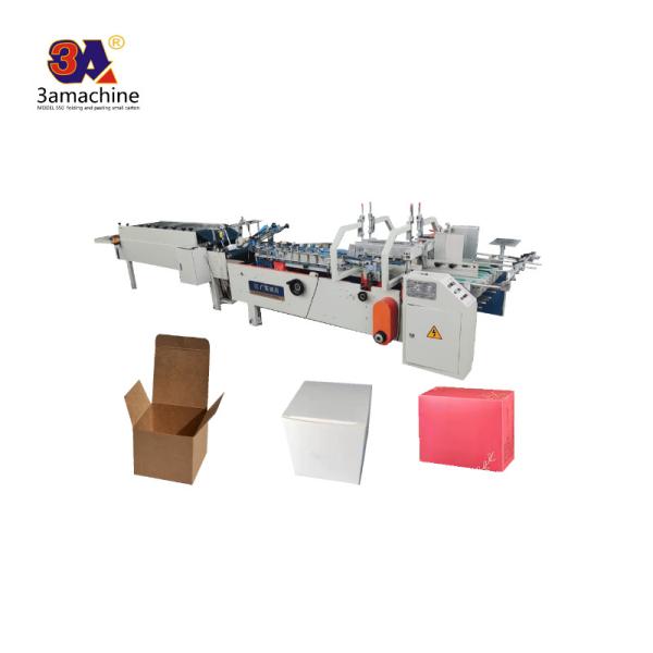 Cheap Box Folding and Gluing Machine with 380V Voltage Box Unfolded Size width 120mm-500mm for sale