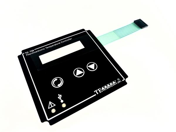 Cheap 7 Way 0.1Pitch Single Row Crimp Housing Membrane Keypad With LED For Temperature Controller for sale