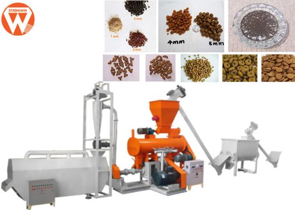 Cheap Modulator Steam Fish Feed Extruder Machine , Control Shrimp Floating Fish Feed Machine for sale