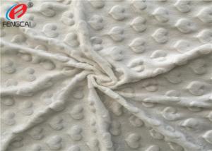 Heart Design Super Soft Polyester Minky Fabric For Baby Blanket In White