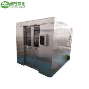China Automatic Control Air Shower Pass Gate with Facial Fingerprint Reader for class 10000 clean room on sale