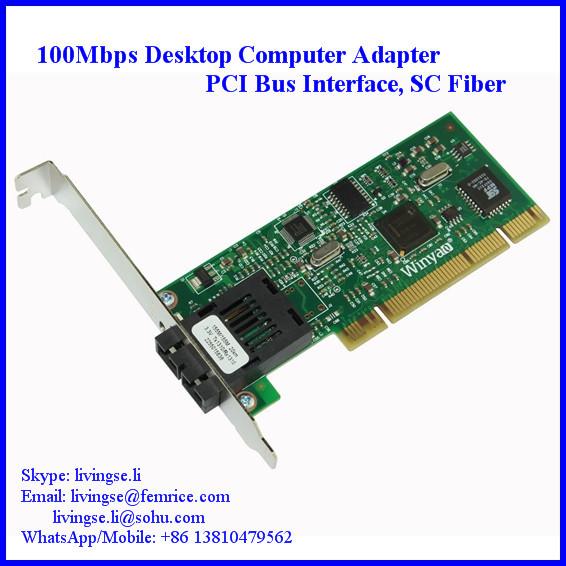 Cheap 100Mbps NIC Card, PCI Desktop Computer Fiber Optic Network Adapter, SC Fiber, FM559FX-SC for sale