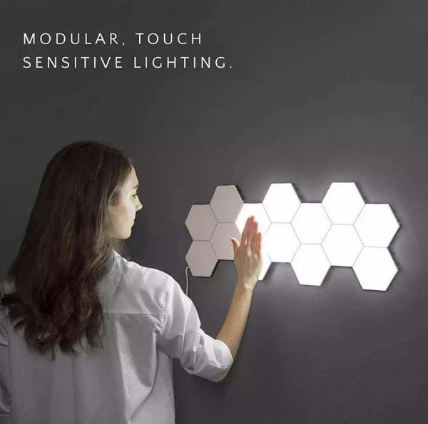 Cheap Touch Sensitive LED Quantum Wall Lamp Plastic Hexagonal For Gift DIY Lovers for sale