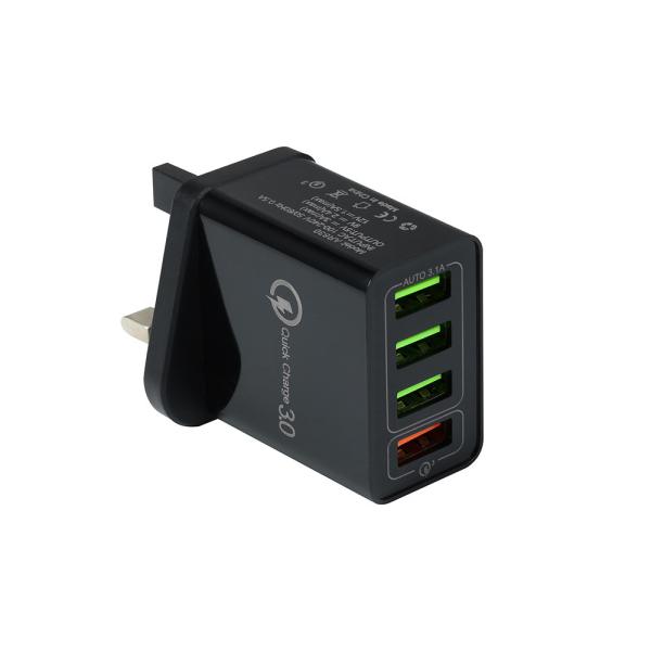 Cheap 4 Port Multiple USB Travel Adapter 18W Multi Port USB Power Adapter for sale
